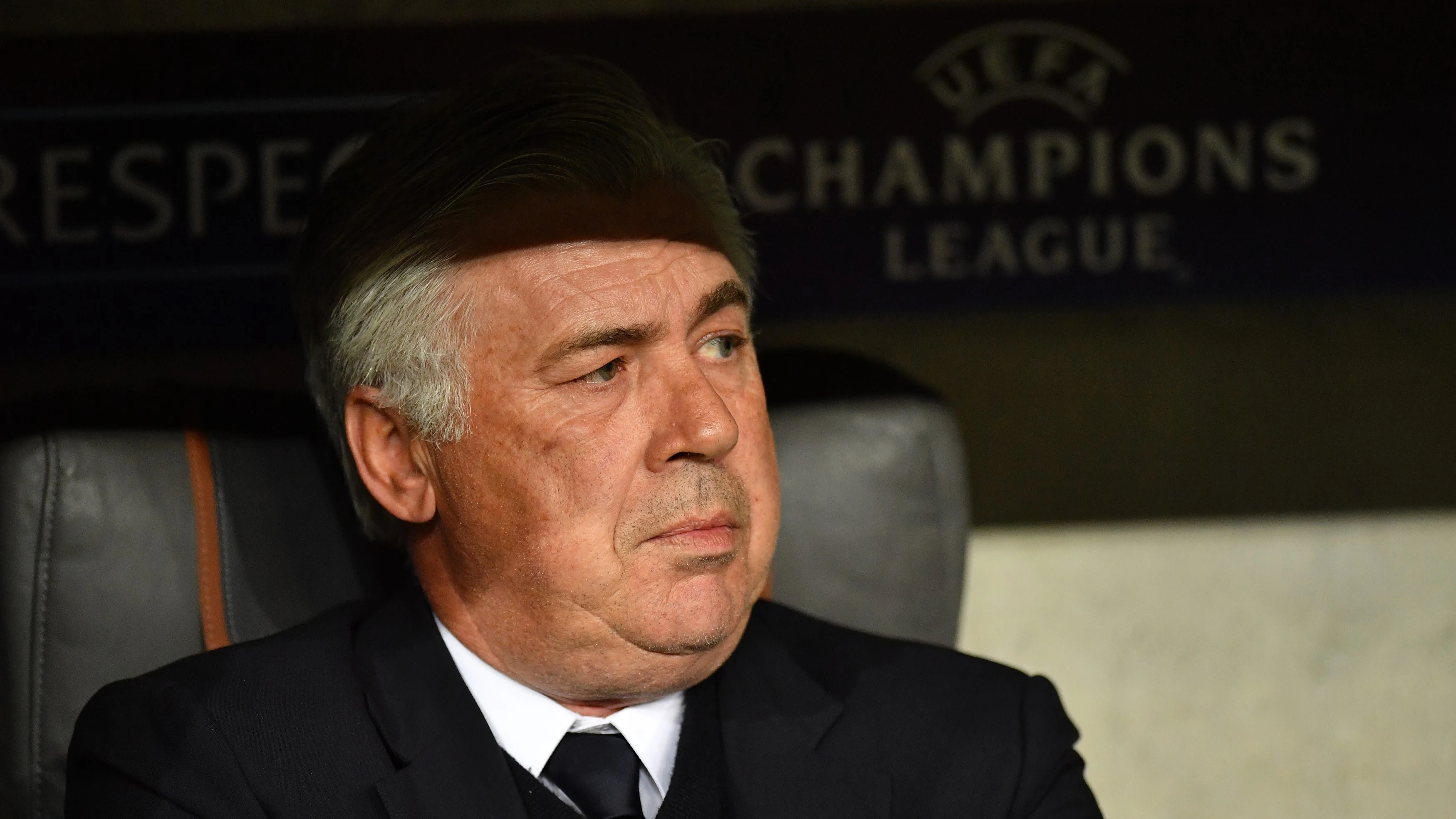 Carlo Ancelotti durante el partido