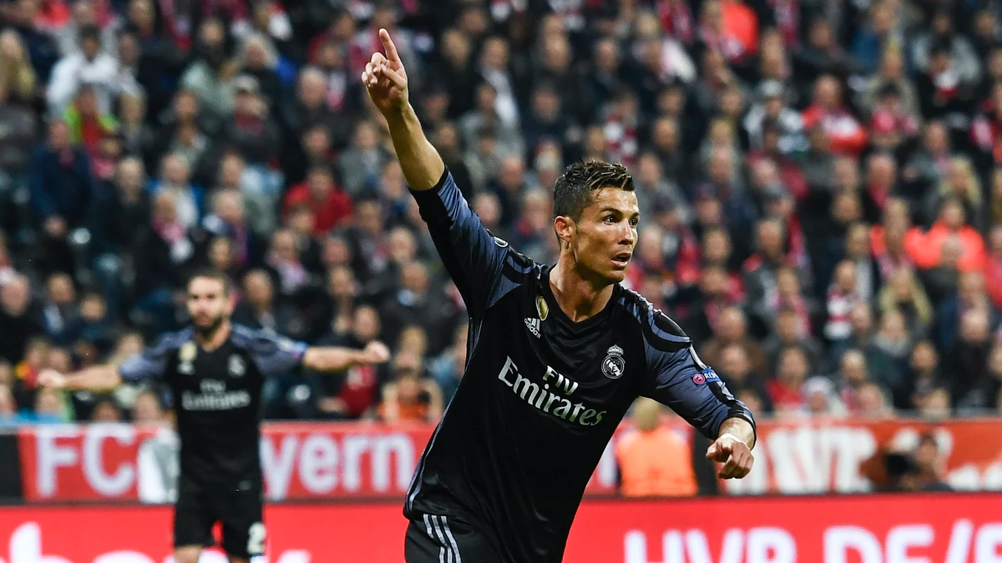 Cristiano Ronaldo celebrando uno de sus goles Cristiano Ronaldo celebrando uno de sus goles