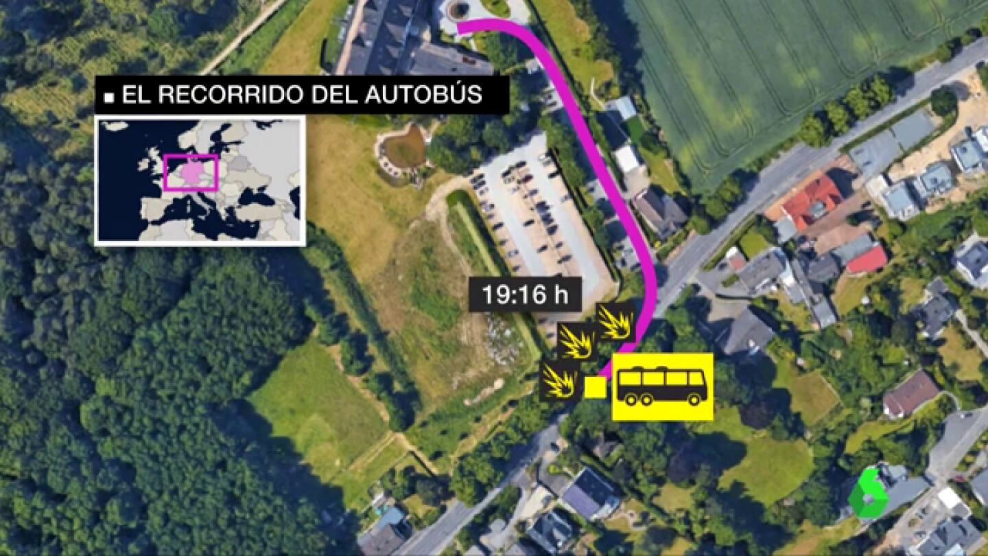 Recorrido del autob&uacute;s del Borussia Dortmund