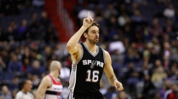 Pau Gasol, en el partido de San Antonio Spurs