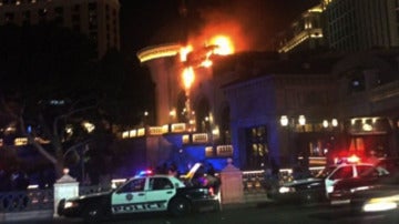 El hotel Bellagio de Las Vegas, en llamas