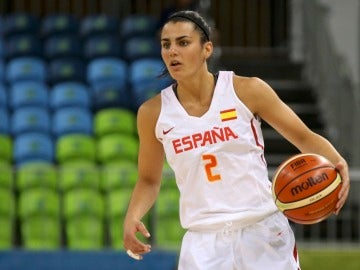 Leticia Romero, durante un partido con España Leticia Romero, durante un partido con España
