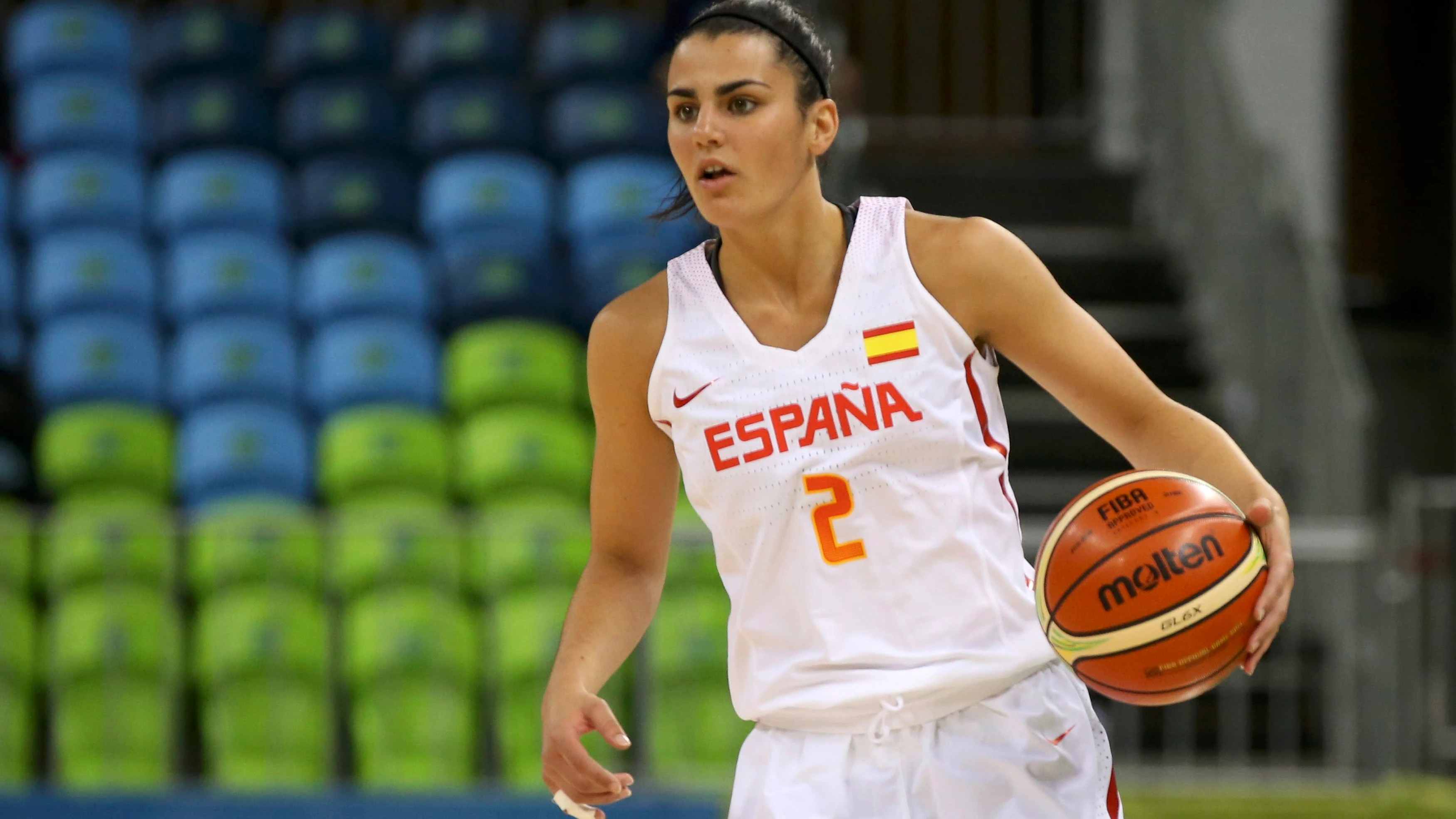 Leticia Romero, durante un partido con España Leticia Romero, durante un partido con España