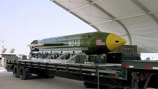 Fotografía sin fechar que muestra una bomba GBU-43 Massive Ordnance Air Blast (MOAB) Fotografía sin fechar que muestra una bomba GBU-43 Massive Ordnance Air Blast (MOAB)