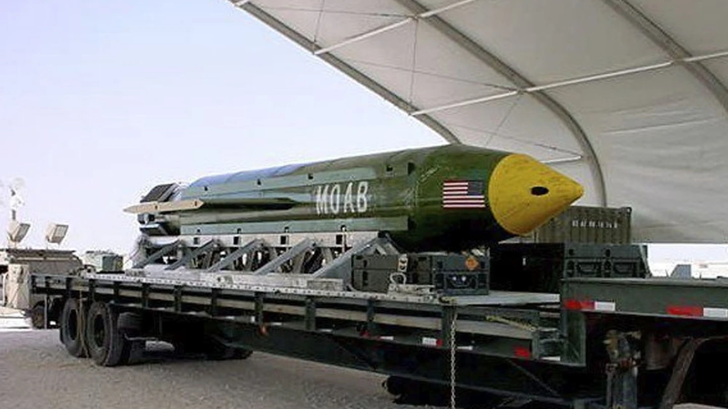 Fotografía sin fechar que muestra una bomba GBU-43 Massive Ordnance Air Blast (MOAB) Fotografía sin fechar que muestra una bomba GBU-43 Massive Ordnance Air Blast (MOAB)
