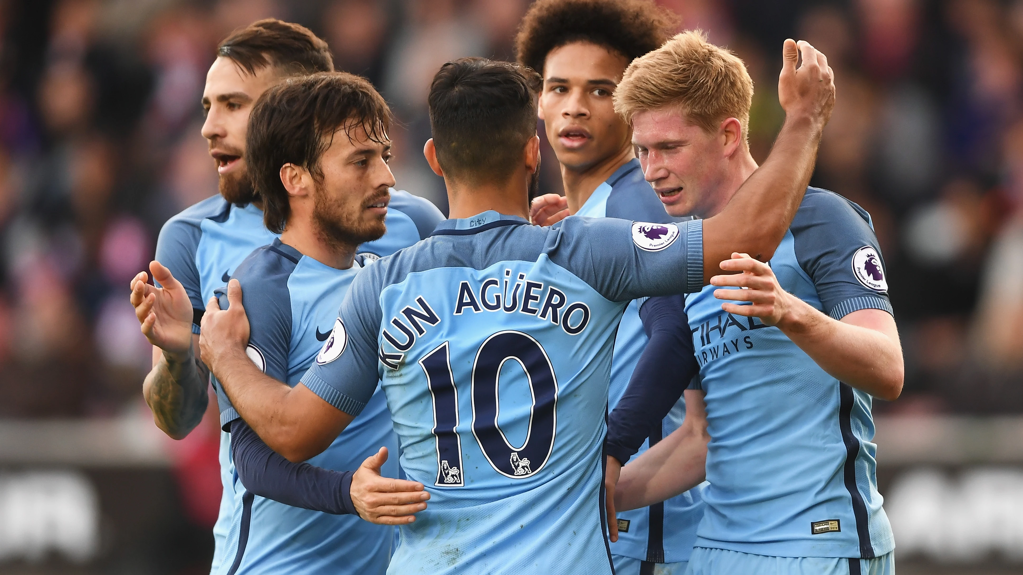 Los jugadores del City celebran un gol Los jugadores del City celebran un gol