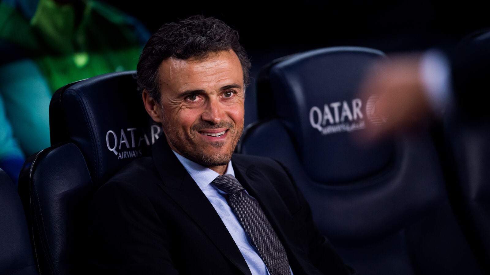 Luis Enrique, en el banquillo del Camp Nou