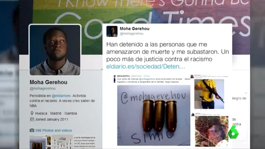 Mensaje racista contra Moha Gerehou Mensaje racista contra Moha Gerehou
