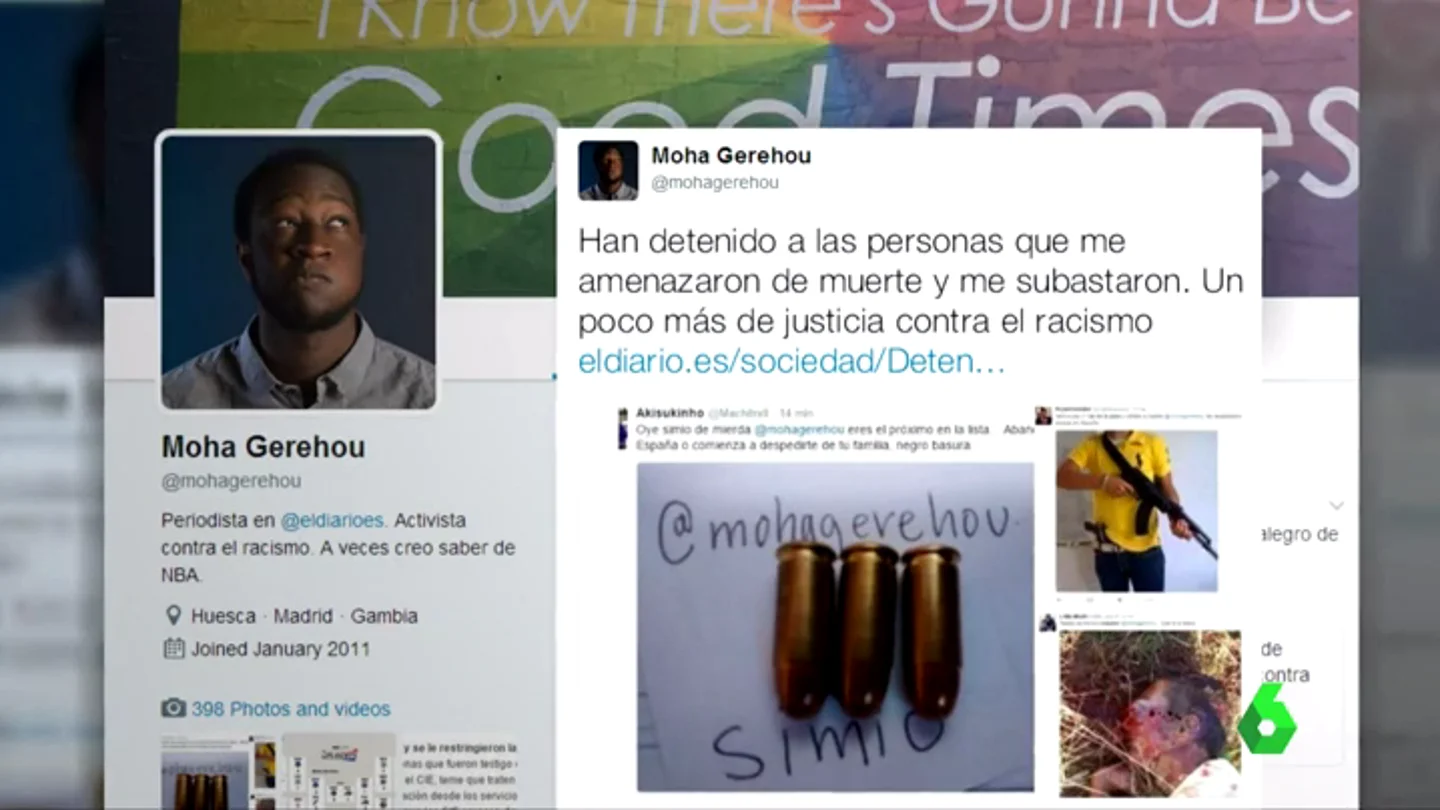 Mensaje racista contra Moha Gerehou Mensaje racista contra Moha Gerehou