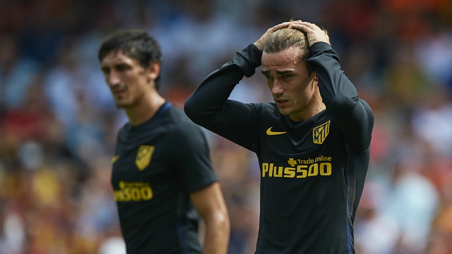 Griezmann, tras fallar un penalti Griezmann, tras fallar un penalti