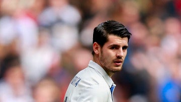 Álvaro Morata, en un partido del Real Madrid