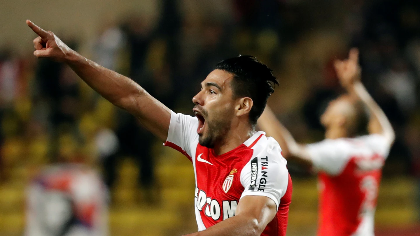 Falcao celebra su gol ante el Dijon Falcao celebra su gol ante el Dijon