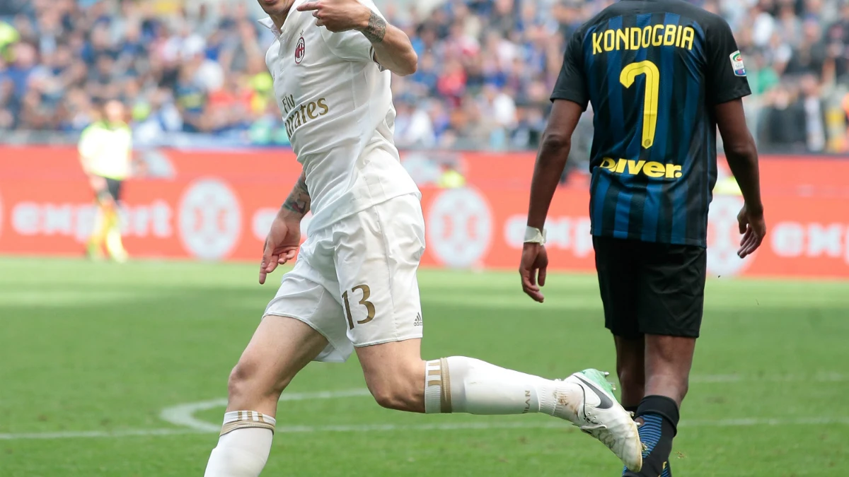 Romagnoli celebra un gol ante el Inter