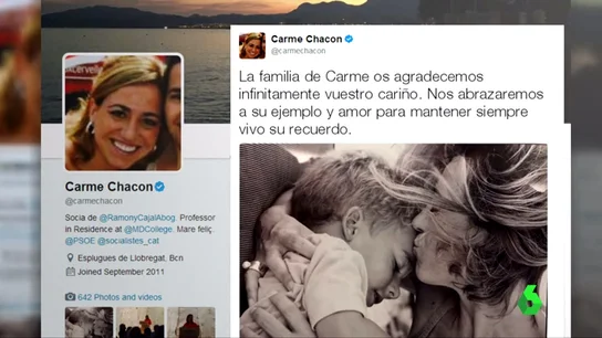 Tuit publicado por la familia de Carme Chacón Tuit publicado por la familia de Carme Chacón
