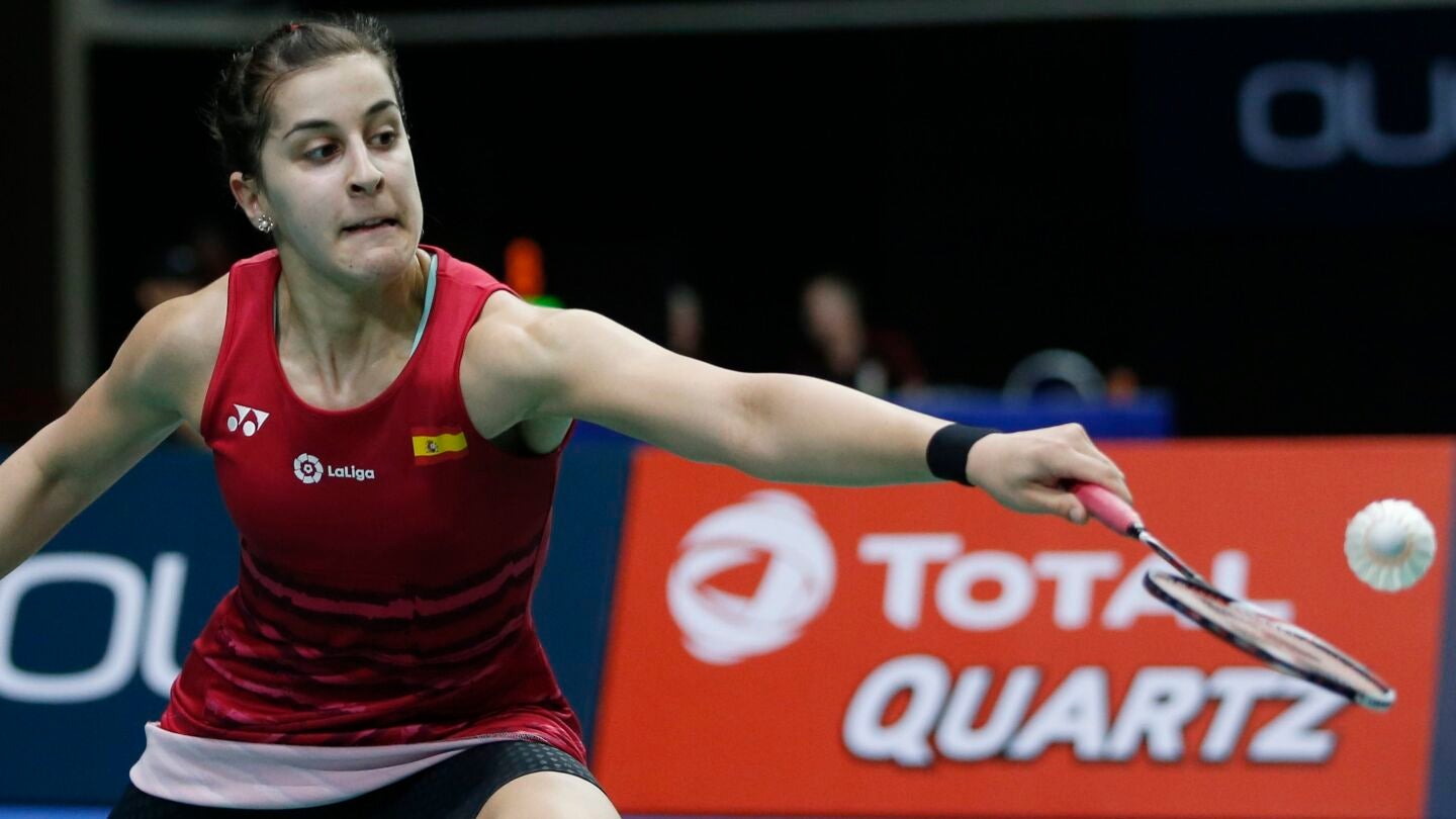 Carolina Mar&iacute;n, en acci&oacute;n en la semifinal en Singapur