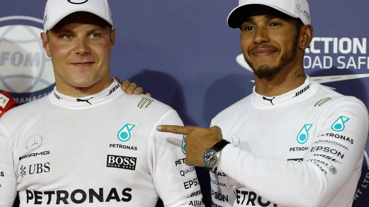 Hamilton, junto a Bottas