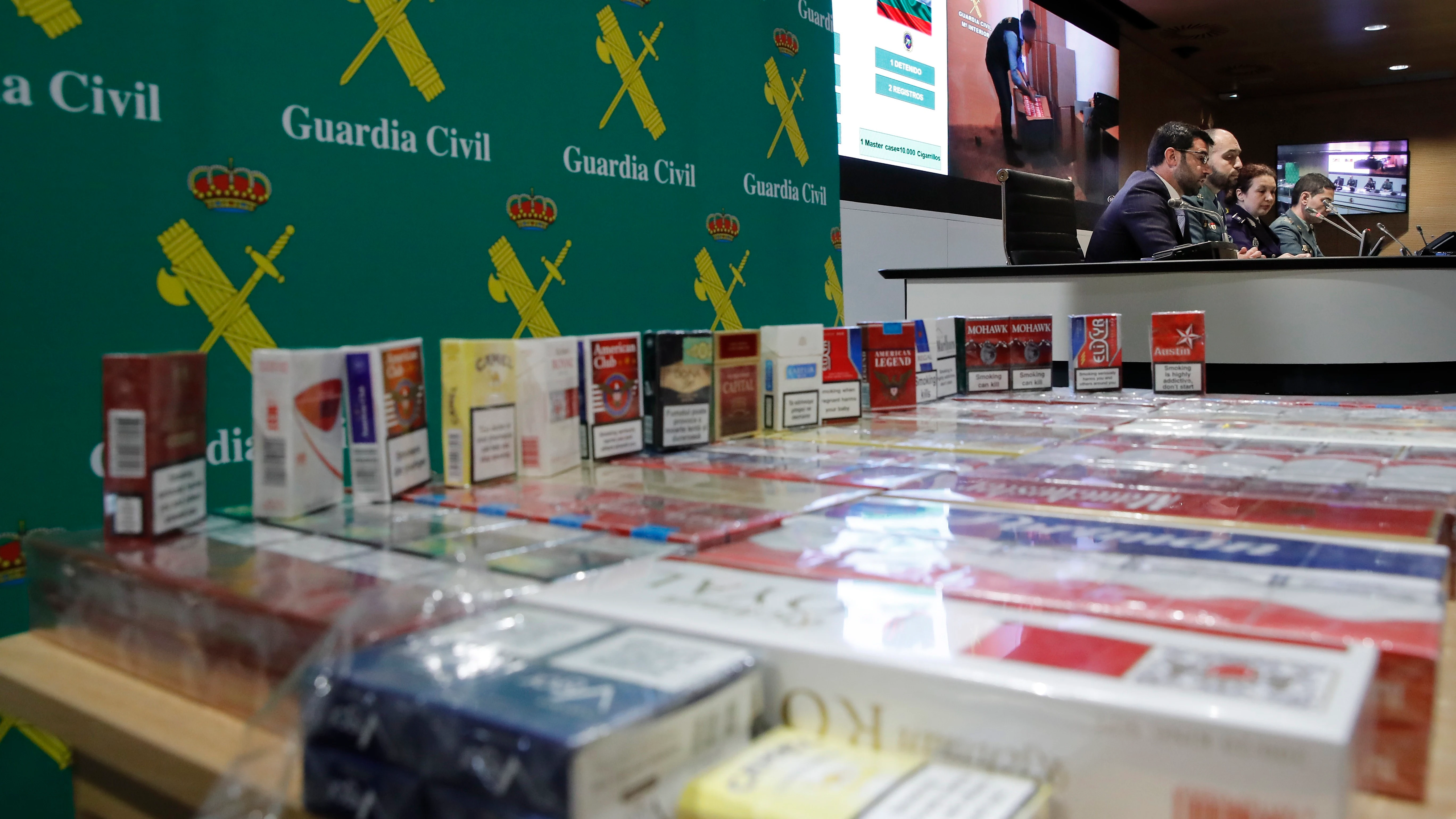 Tabaco incautado en una operación de la Guardia Civil