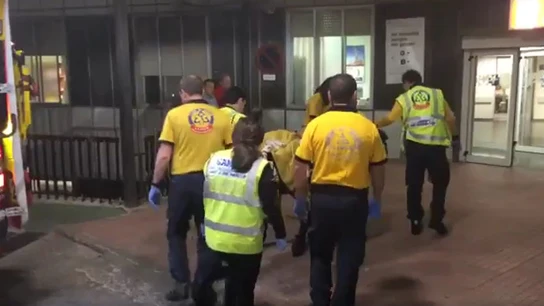 Momento en el que la madre ha sido trasladada al hospital Momento en el que la madre ha sido trasladada al hospital