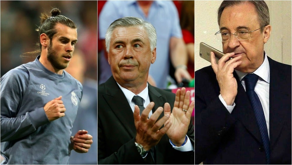 Bale, Ancelotti y Florentino