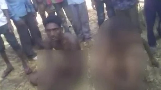 La pareja durante la agresión La pareja durante la agresión