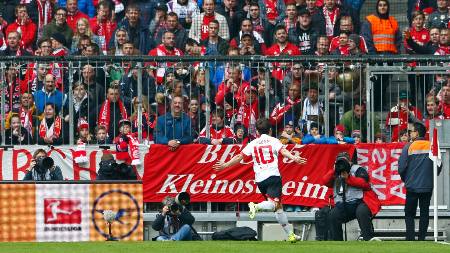 Bojan celebra su hist&oacute;rico gol contra el Bayern