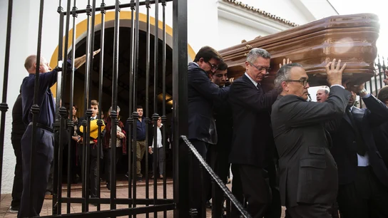 Alberto Ruiz-Gallardón en el funeral de José Utrera Molina Alberto Ruiz-Gallardón en el funeral de José Utrera Molina