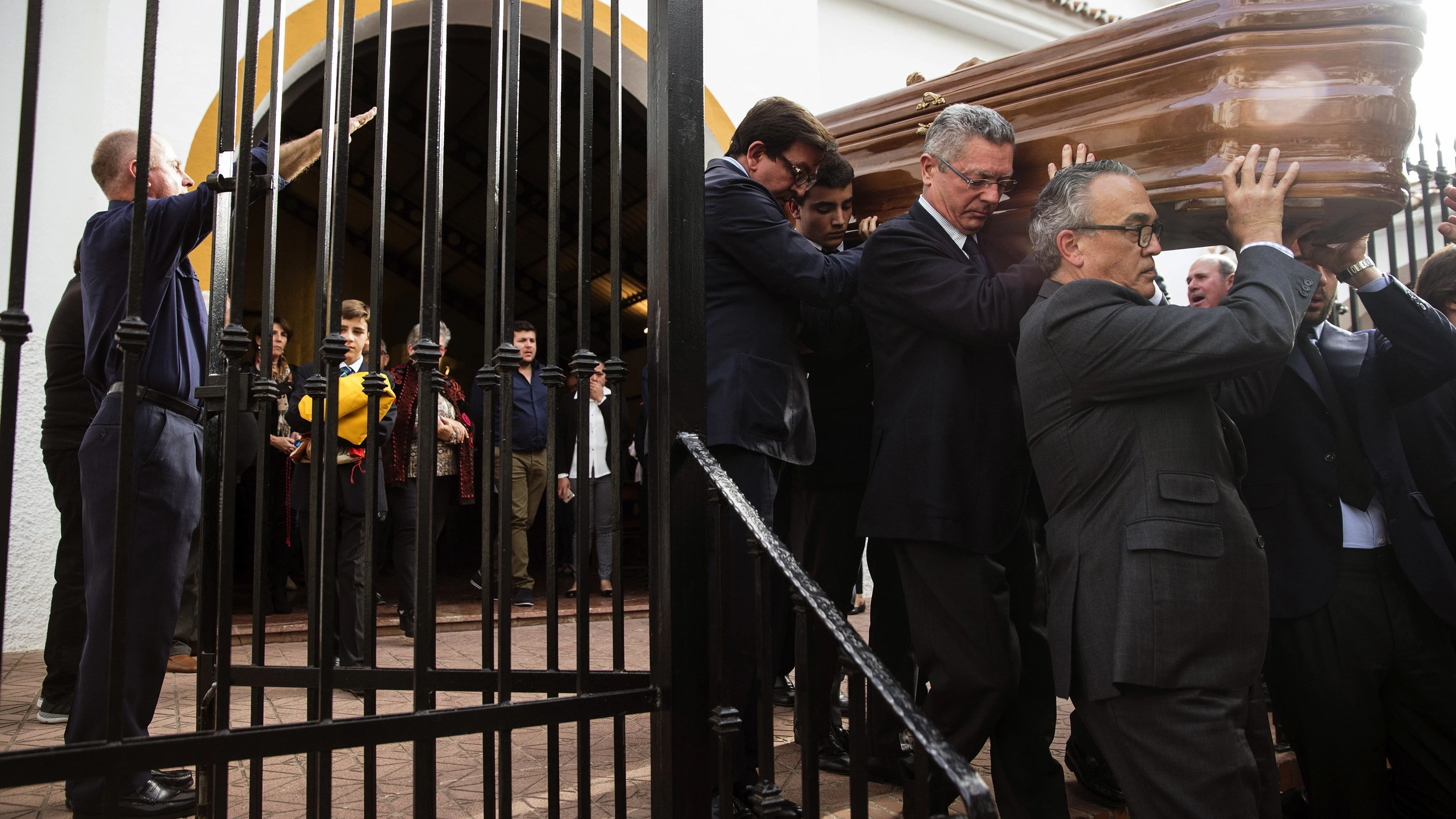 Alberto Ruiz-Gallardón en el funeral de José Utrera Molina