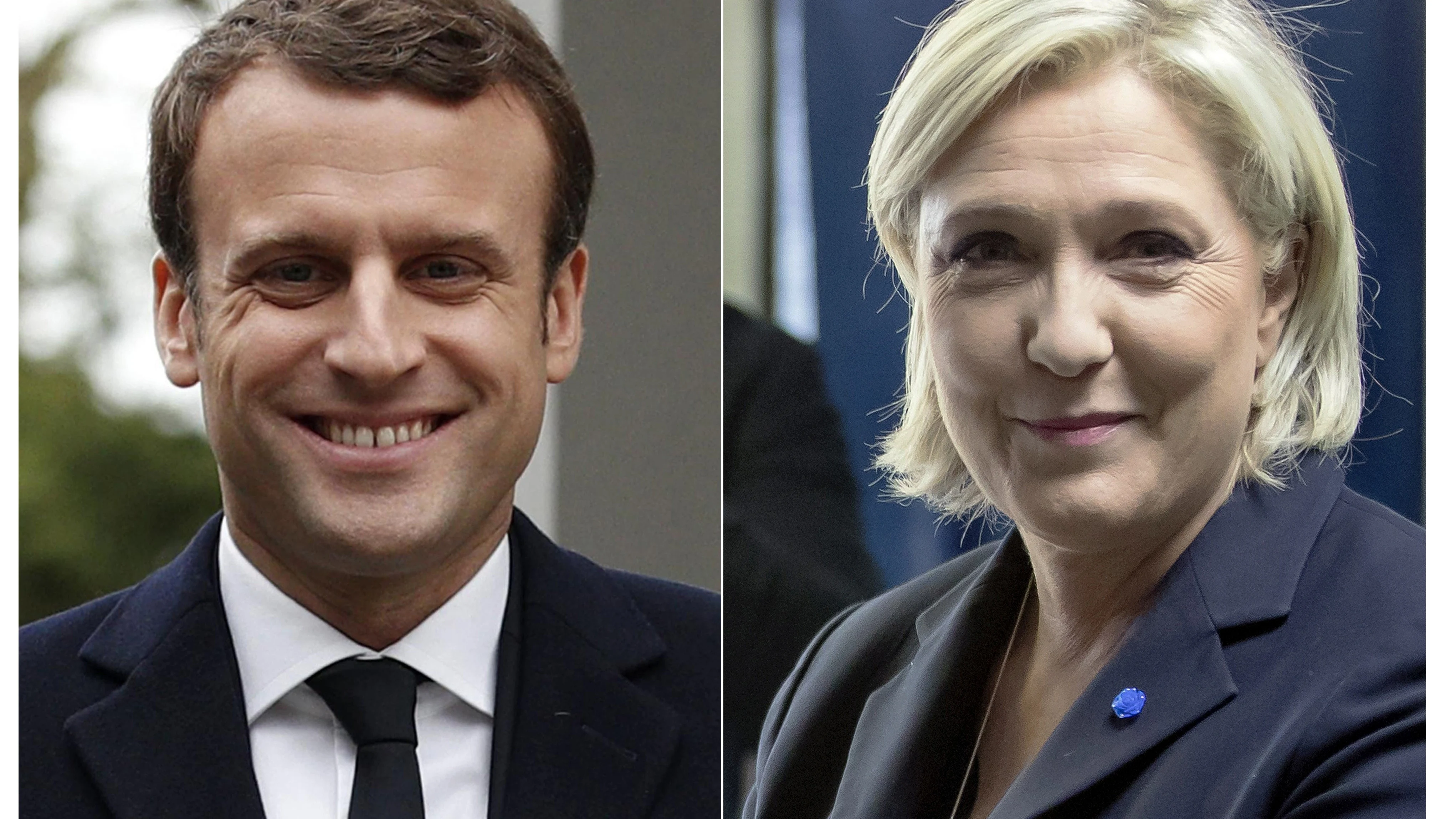 Emmanuel Macron y Marine Le Pen