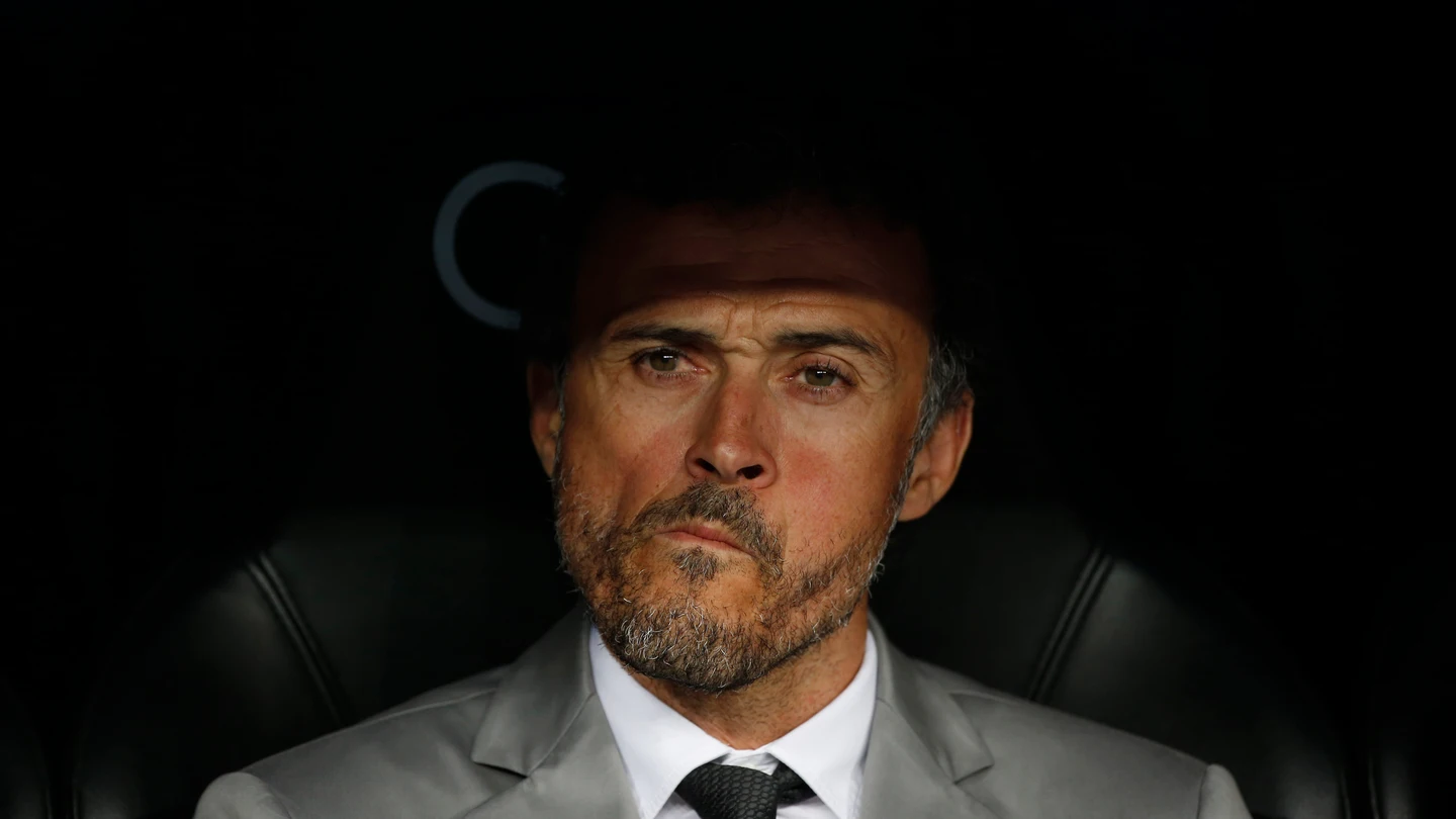 Luis Enrique, durante el Clásico Luis Enrique, durante el Clásico