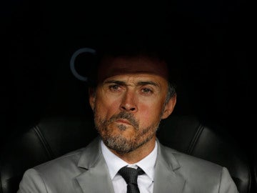 Luis Enrique, durante el Clásico Luis Enrique, durante el Clásico