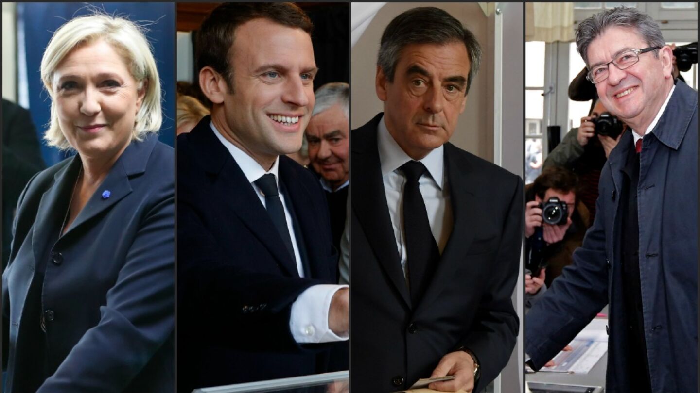 Los candidatos en las presidenciales francesas votan