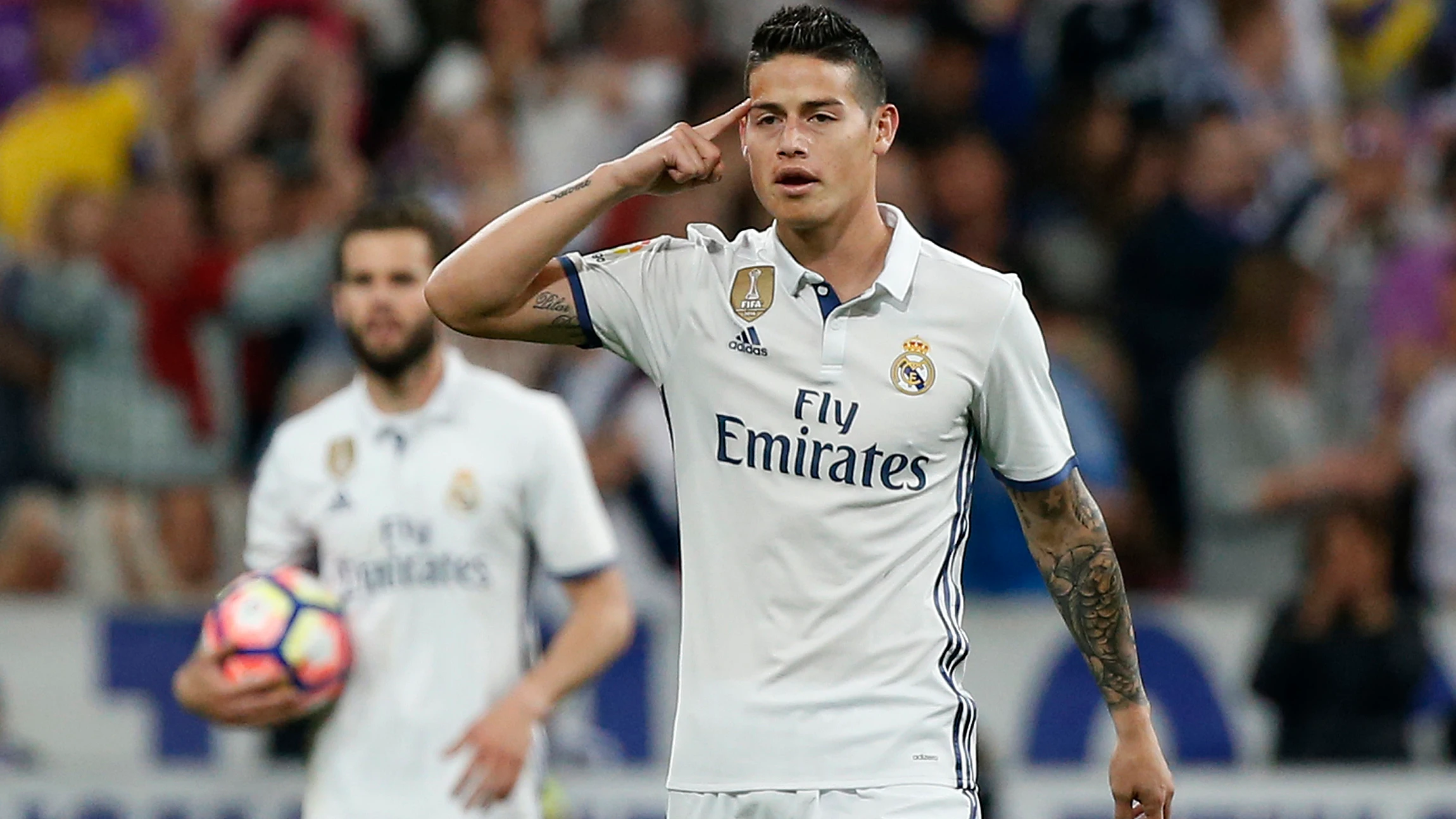 James Rodríguez celebrando un gol