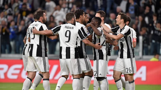 La Juventus celebrando un gol La Juventus celebrando un gol