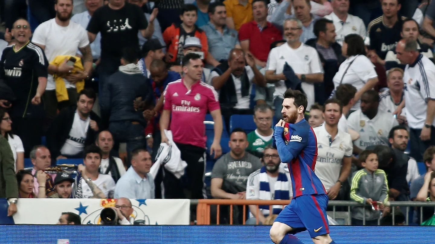 Leo Messi celebrando su gol frente al Real Madrid Leo Messi celebrando su gol frente al Real Madrid
