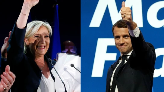 Marine Le Pen y Emmanuel Macron Marine Le Pen y Emmanuel Macron