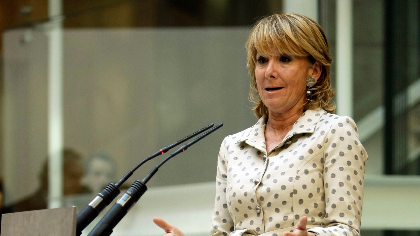 Esperanza Aguirre comparece tras vivir un atentado