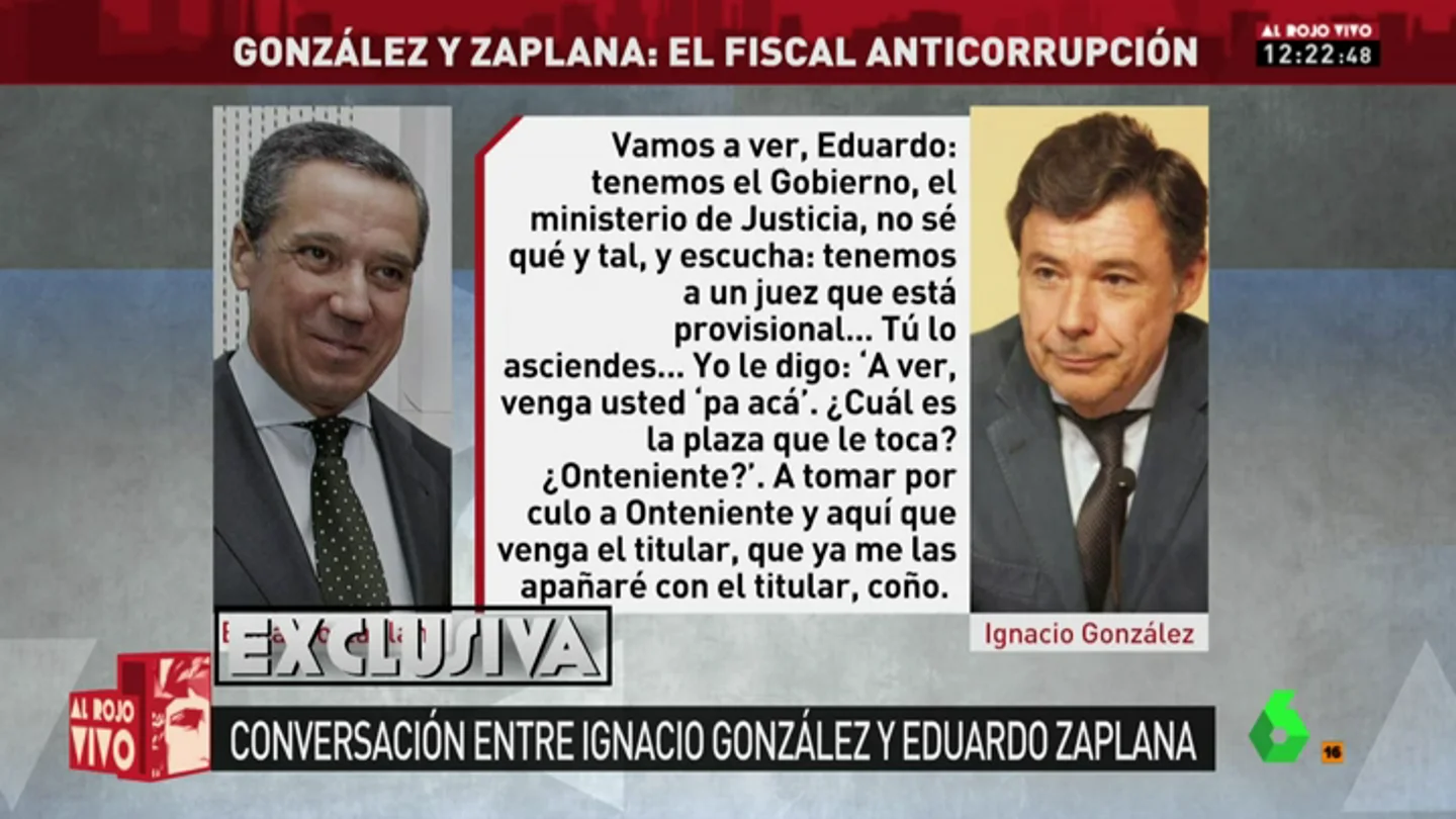 Conversación de Ignacio González y Eduardo Zaplana Conversación de Ignacio González y Eduardo Zaplana