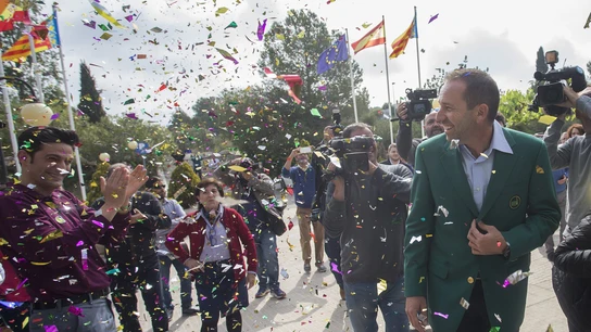Sergio García recibiendo su homenaje en Borriol Sergio García recibiendo su homenaje en Borriol