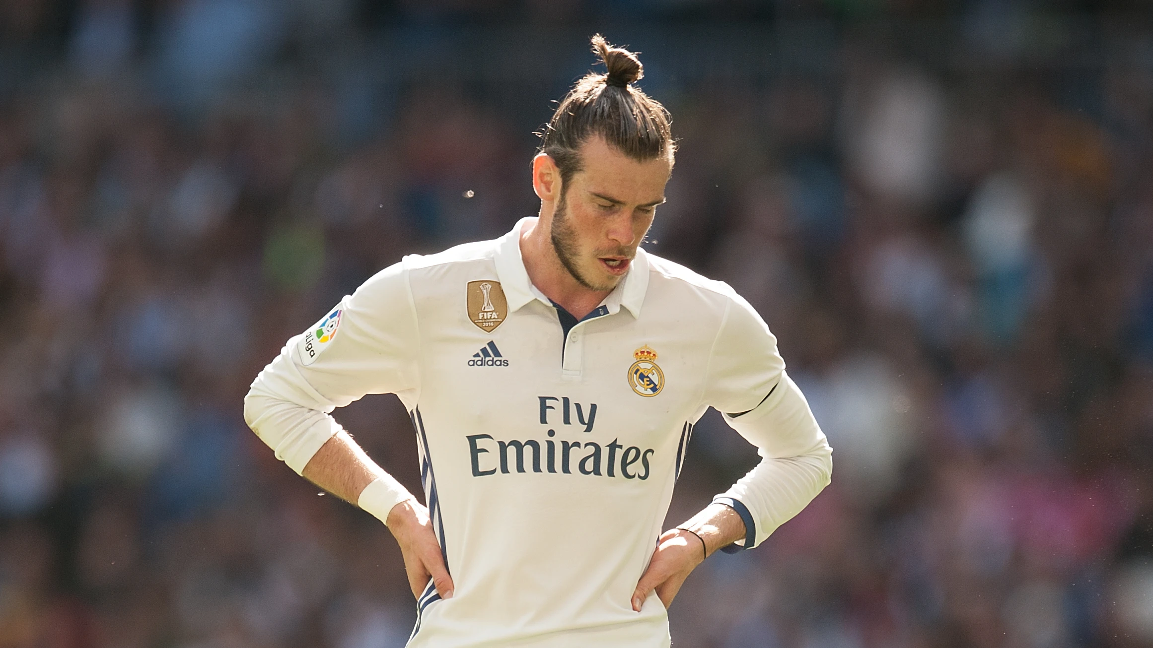 Gareth Bale se lamenta durante un partido con el Madrid