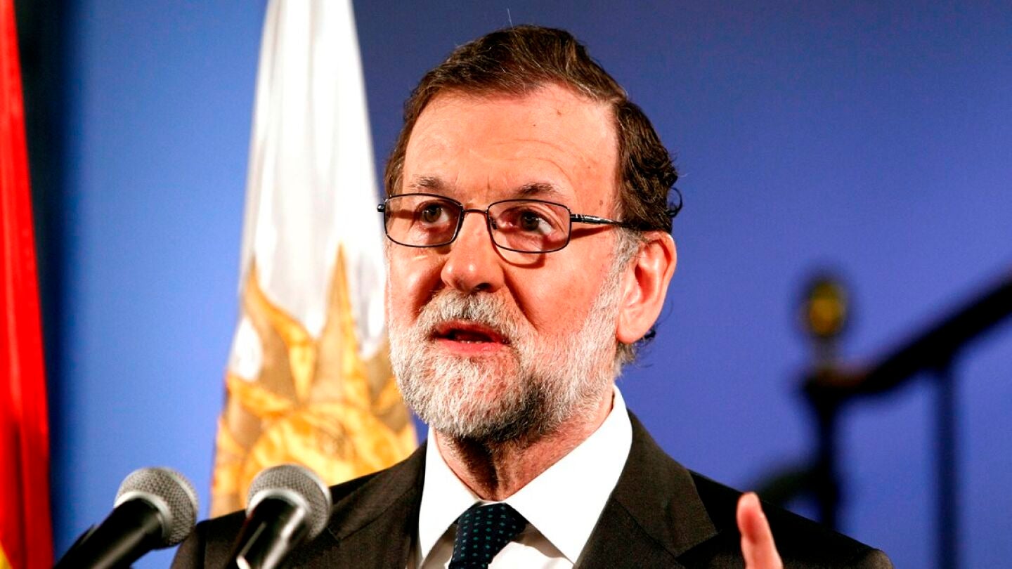 Mariano Rajoy ante los medios en Montevideo