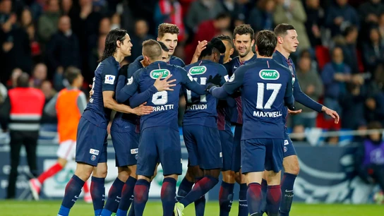 El PSG celebrando uno de sus goles El PSG celebrando uno de sus goles