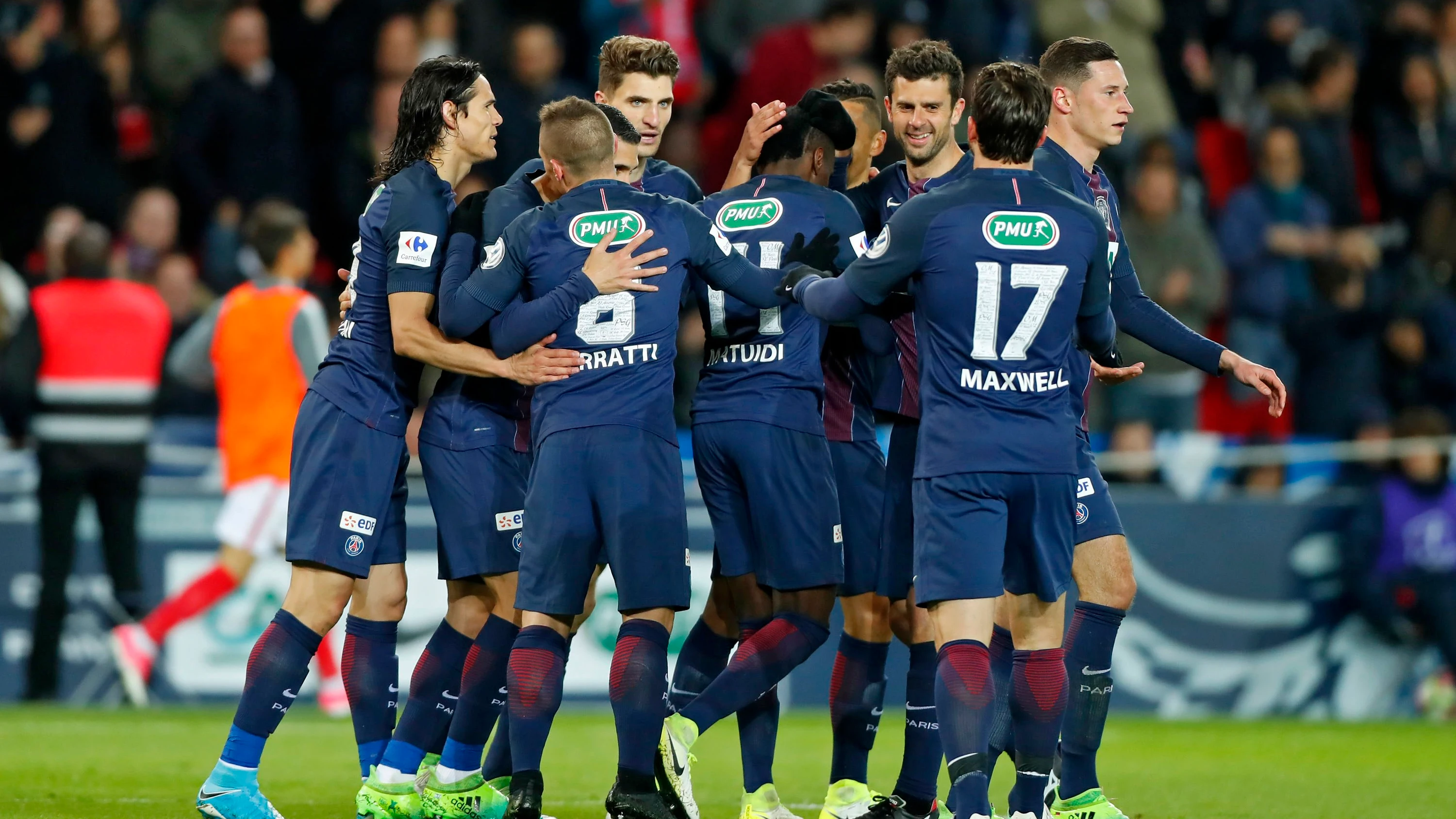 El PSG celebrando uno de sus goles