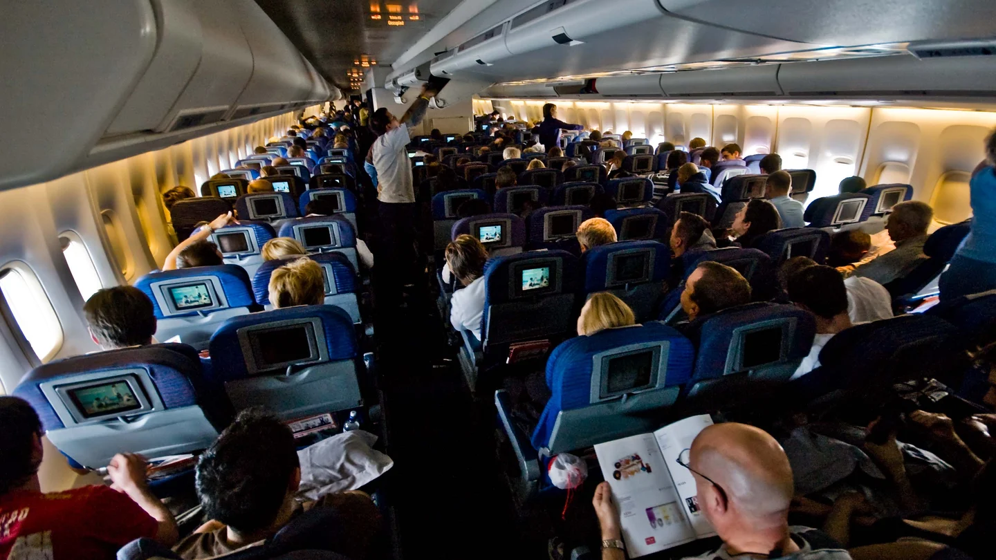 Interior de un avión Interior de un avión
