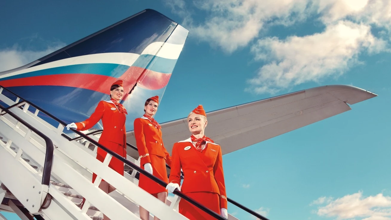 Imagen promocional de la aerolínea Aeroflot