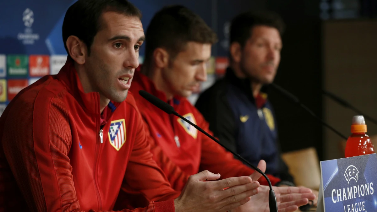 Diego Godín, en rueda de prensa