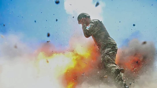 Momento de la explosión en Afganistán Momento de la explosión en Afganistán