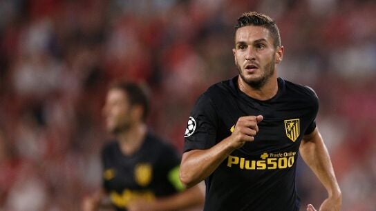 Koke, en un partido del Atl&eacute;tico de Madrid en la Champions
