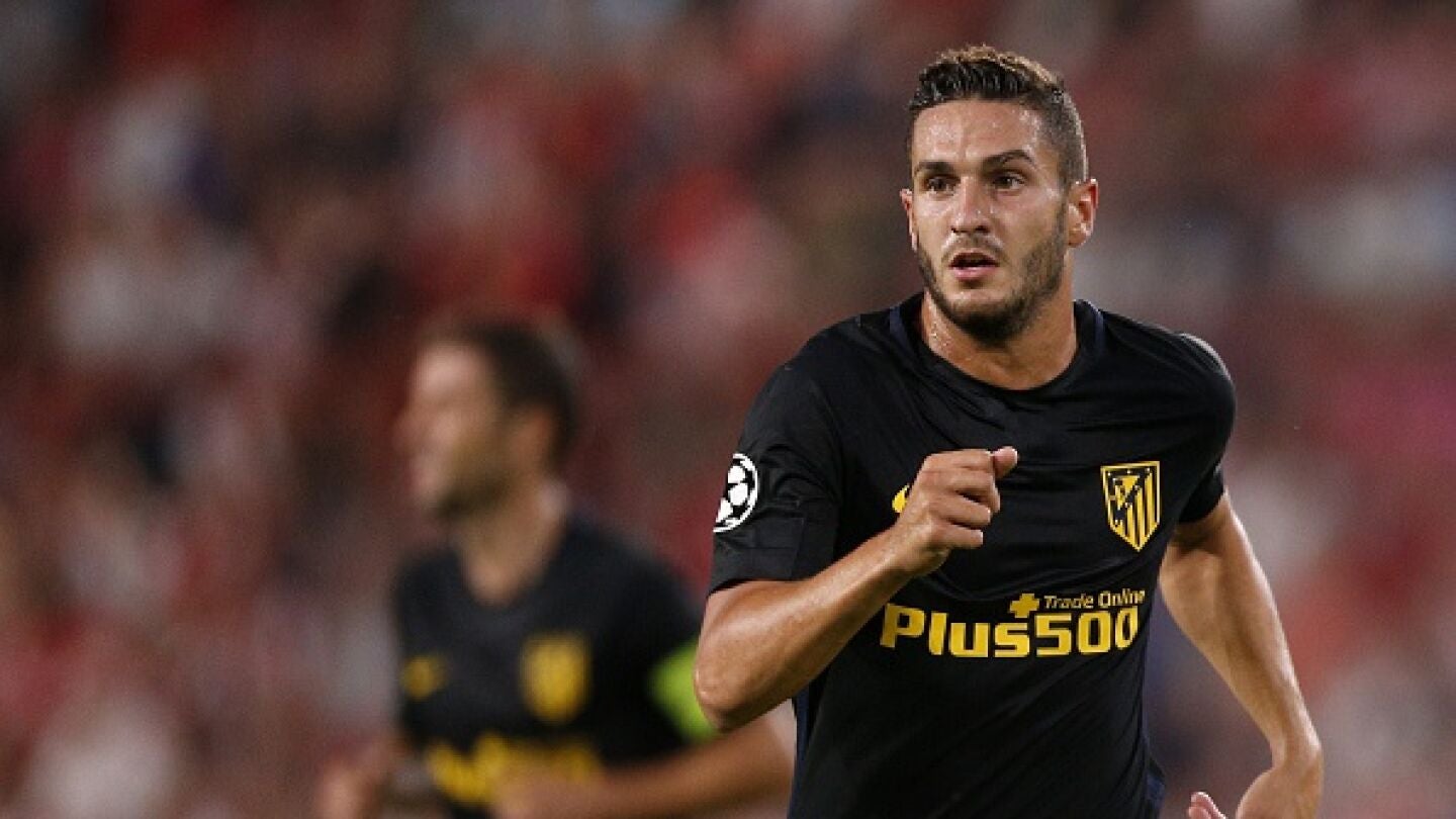 Koke, en un partido del Atl&eacute;tico de Madrid en la Champions