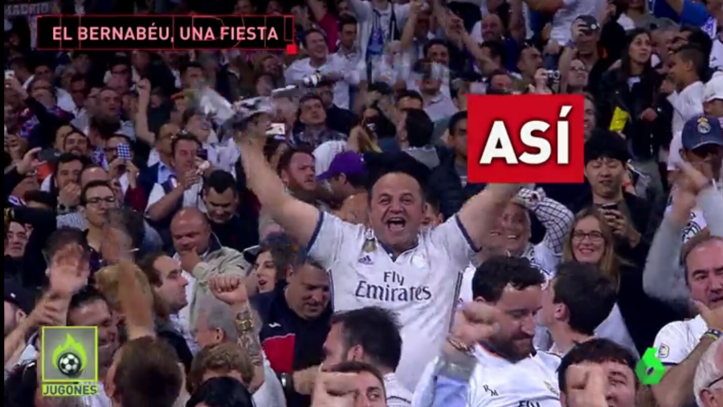 La afici&oacute;n del Real Madrid animando a su equipo