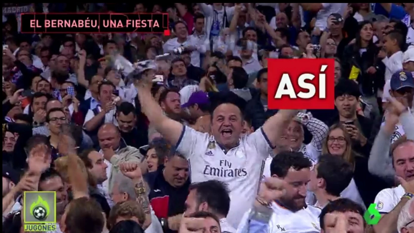 La afición del Real Madrid animando a su equipo La afición del Real Madrid animando a su equipo